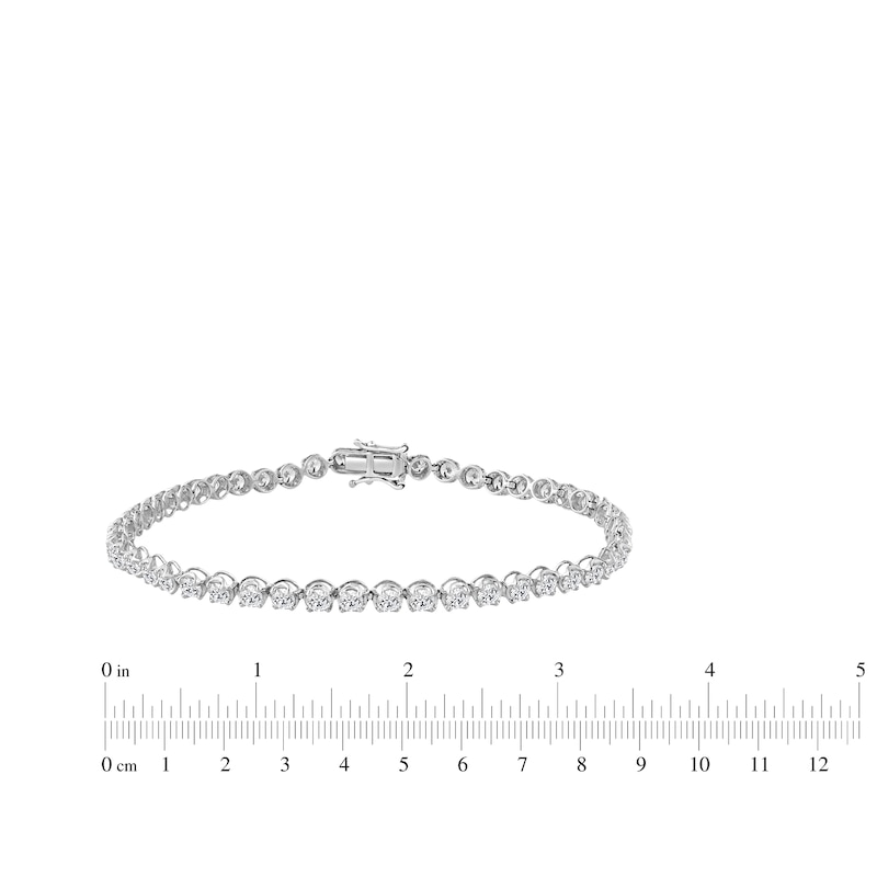 Main Image 5 of KAY Lab-Grown Diamonds Tennis Bracelet 3 ct tw 10K White Gold 7"