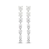 Thumbnail Image 2 of White Lab-Created Sapphire Vertical Drop Earrings Sterling Silver