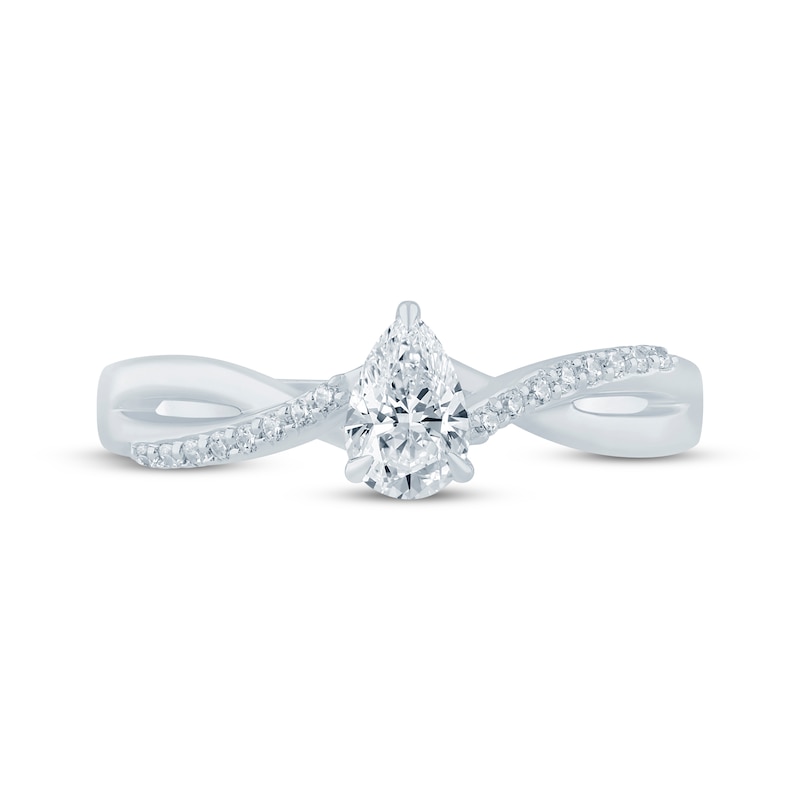 Main Image 3 of Now + Forever Pear-Shaped Diamond Engagement Ring 3/8 ct tw 14K White Gold