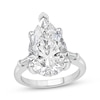 Thumbnail Image 1 of Lab-Grown Diamonds Pear-Shaped Hidden Halo Engagement Ring 9-1/4 ct tw 14K White Gold