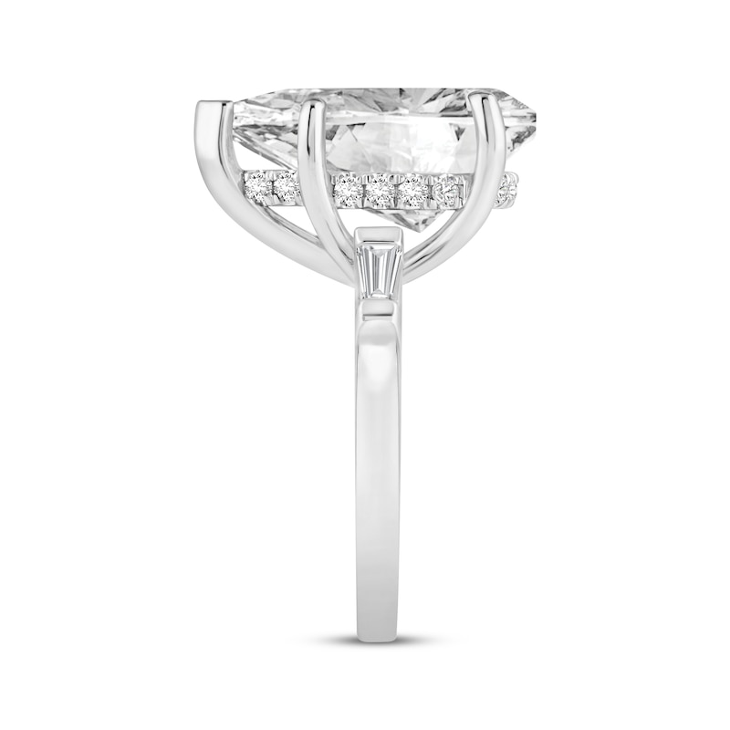 Main Image 2 of Lab-Grown Diamonds Pear-Shaped Hidden Halo Engagement Ring 9-1/4 ct tw 14K White Gold