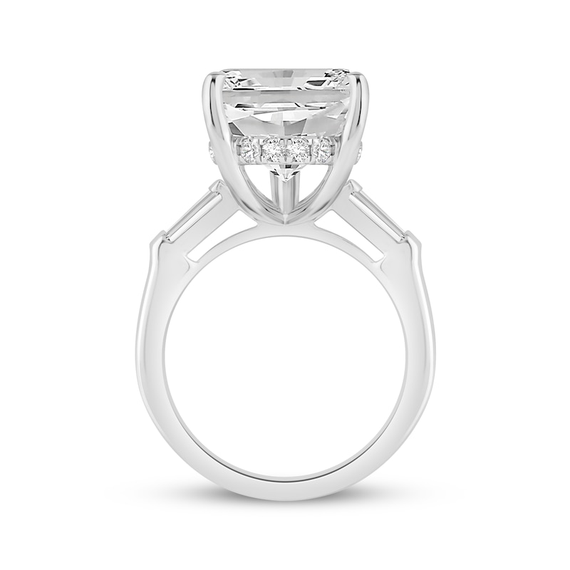Main Image 3 of Lab-Grown Diamonds Pear-Shaped Hidden Halo Engagement Ring 9-1/4 ct tw 14K White Gold