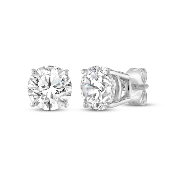 KAY Lab-Grown Diamonds Round-Cut Solitaire Stud Earrings 7/8 ct tw 10K White Gold (F/SI2)