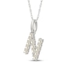 Thumbnail Image 2 of Cultured Pearl Letter N Necklace Sterling Silver 18"