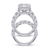 Thumbnail Image 3 of KAY Lab-Grown Diamonds Radiant-Cut Halo Bridal Set 10 ct tw 14K White Gold