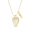 Thumbnail Image 2 of KAY Lab-Grown Diamonds Scatter Heart & "Mom" Charms Necklace 1/3 ct tw 10K Yellow Gold