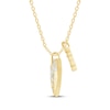 Thumbnail Image 3 of KAY Lab-Grown Diamonds Scatter Heart & "Mom" Charms Necklace 1/3 ct tw 10K Yellow Gold