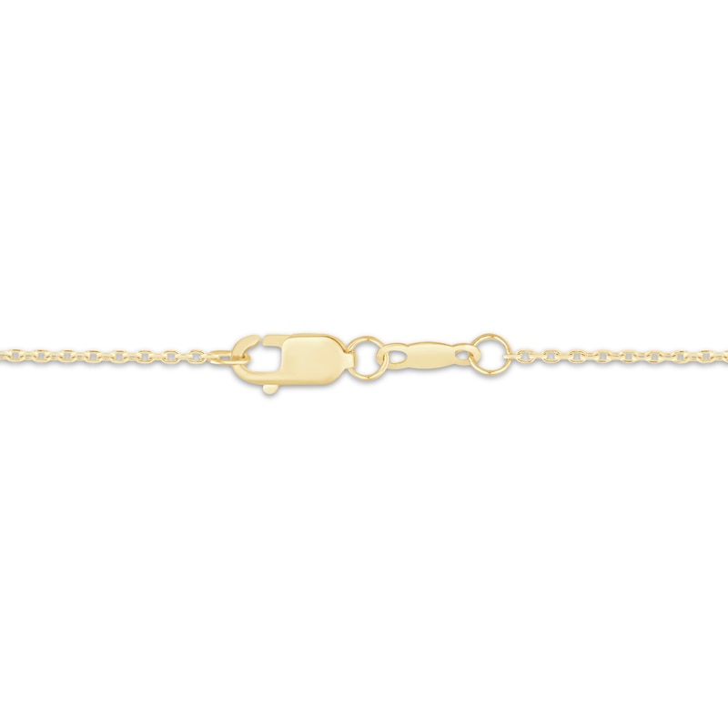 Main Image 4 of KAY Lab-Grown Diamonds Scatter Heart & "Mom" Charms Necklace 1/3 ct tw 10K Yellow Gold