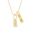 Thumbnail Image 3 of KAY Lab-Grown Diamonds Heart & "Mini" Charms Necklace 1/4 ct tw 10K Yellow Gold