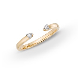 Rocksbox The Mariel Lab-Grown Diamond Open Ring 1/20 ct tw 24K Yellow Gold Vermeil Sterling Silver
