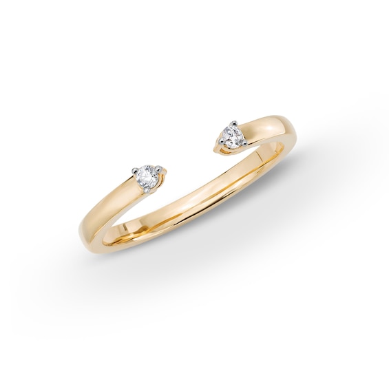 Rocksbox The Mariel Lab-Grown Diamond Open Ring 1/20 ct tw 24K Yellow Gold Vermeil Sterling Silver