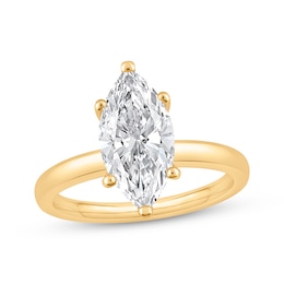 Now + Forever Lab-Grown Diamonds Certified Marquise-Cut Solitaire Engagement Ring 2 ct tw 14K Yellow Gold (F/VS2)