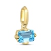 Thumbnail Image 2 of STUDIO BY KAY Emerald-Cut Swiss Blue Topaz East-West Charm 24K Yellow Gold Vermeil Sterling Silver