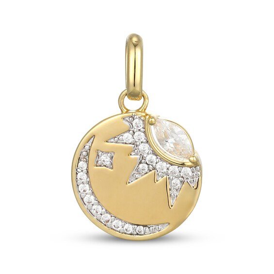 STUDIO BY KAY Marquise & Round-Cut Lab-Grown Diamond Celestial Charm 1/4 ct tw 24K Yellow Gold Vermeil Sterling Silver