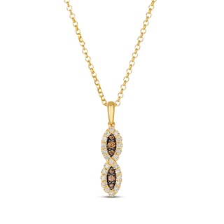Le Vian Chocolate Waterfall Diamond Necklace 1/4 ct tw 14K Honey Gold 19”