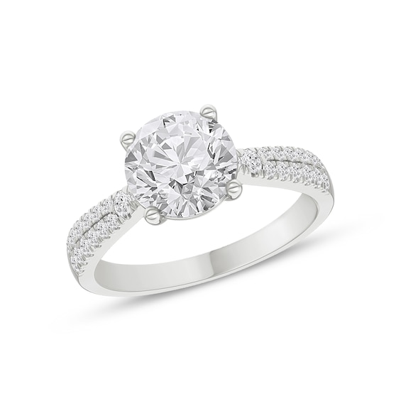 Now + Forever Pave Lab-Grown Diamond Engagement Ring Setting 1/4 ct tw 14K White Gold