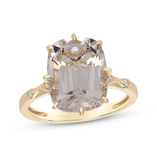 Le Vian Antique-Cut Natural Nude Quartz & Diamond Accent Ring 14K Honey Gold