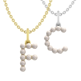 Cultured Pearl Initials Necklace
