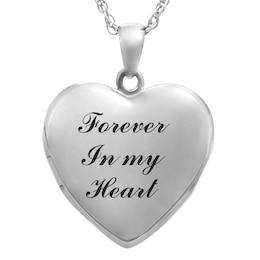 Heart Locket Necklace (6 Lines)