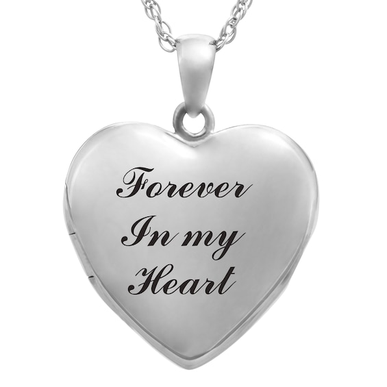 Heart Locket Necklace (6 Lines)