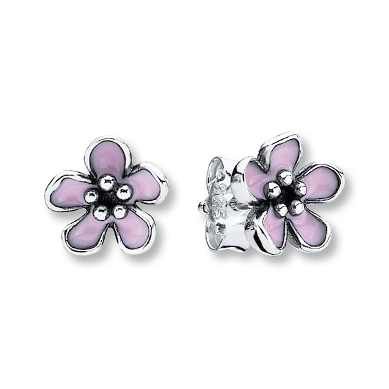PANDORA Stud Earrings Cherry Blossom Sterling Silver Kay
