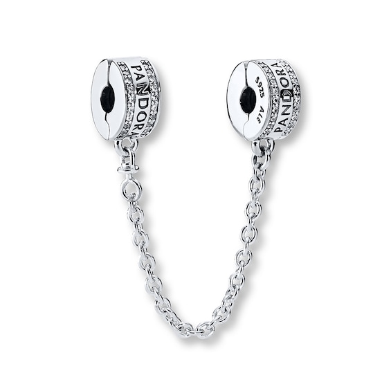 PANDORA Safety Chain Logo Sterling Silver Kay