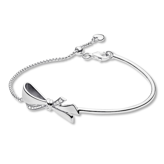 Pandora 8 1 Bracelet Brilliant Bow Sterling Silver Kay - Silver Bow Pendant Necklace Pandora Pandora 8 1 Bracelet Brilliant Bow Sterling Silver Kay - Silver Bow Pendant Necklace Pandora