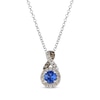 Thumbnail Image 1 of Le Vian Chocolate Twist Sapphire Necklace 1/6 ct tw Diamonds 14K Vanilla Gold 19&quot;