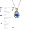 Thumbnail Image 1 of Le Vian Chocolate Twist Sapphire Necklace 1/6 ct tw Diamonds 14K Vanilla Gold 19"