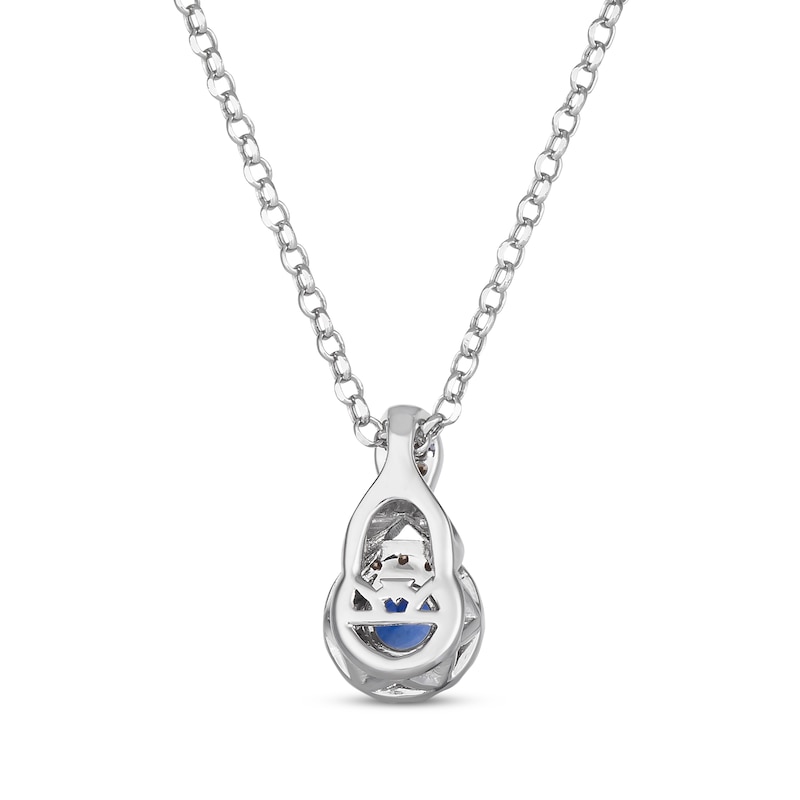Main Image 3 of Le Vian Chocolate Twist Sapphire Necklace 1/6 ct tw Diamonds 14K Vanilla Gold 19&quot;