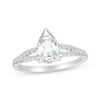 Thumbnail Image 1 of Pear-Shaped & Round-Cut White Lab-Created Sapphire &quot;Vacation&quot; Ring Sterling Silver