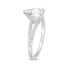 Thumbnail Image 2 of Pear-Shaped & Round-Cut White Lab-Created Sapphire &quot;Vacation&quot; Ring Sterling Silver