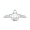 Thumbnail Image 4 of Pear-Shaped & Round-Cut White Lab-Created Sapphire &quot;Vacation&quot; Ring Sterling Silver