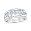 Thumbnail Image 1 of THE LEO First Light Diamond Princess & Round-Cut Anniversary Band 3/4 ct tw 14K White Gold