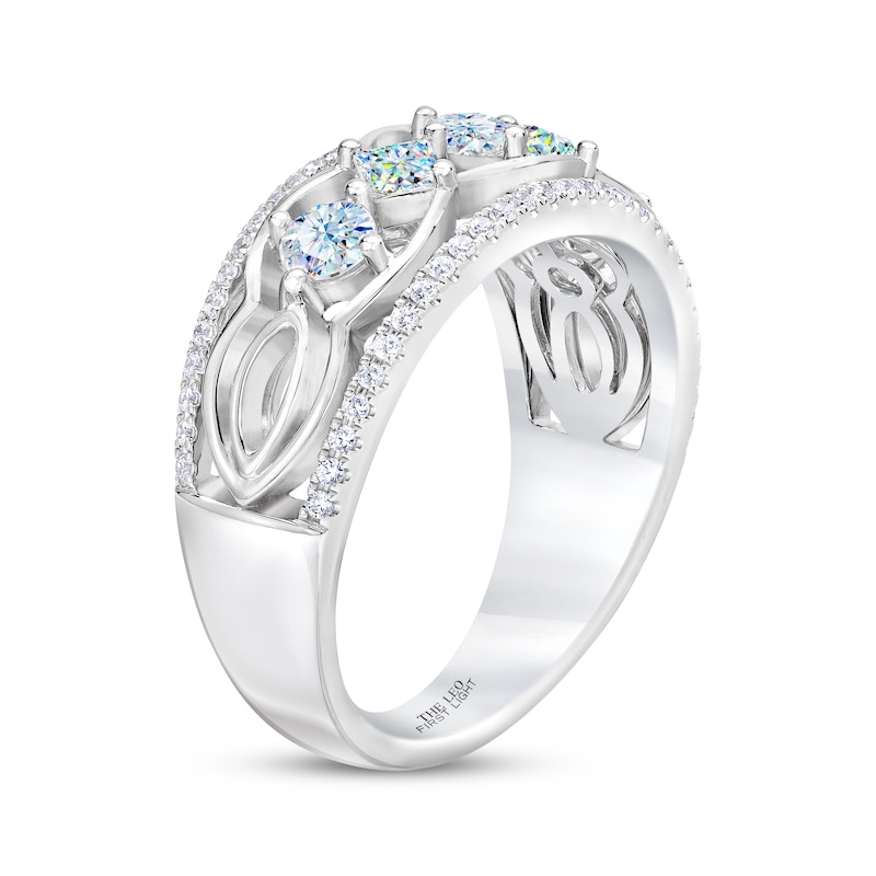 THE LEO First Light Diamond Princess & Round-Cut Anniversary Band 3/4 ct tw 14K White Gold