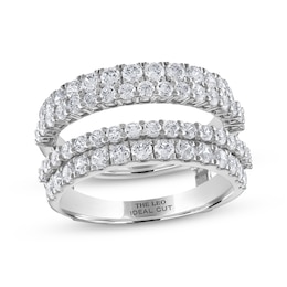 THE LEO Ideal Cut Round-Cut Diamond Enhancer Ring 1-3/4 ct tw 14K White Gold
