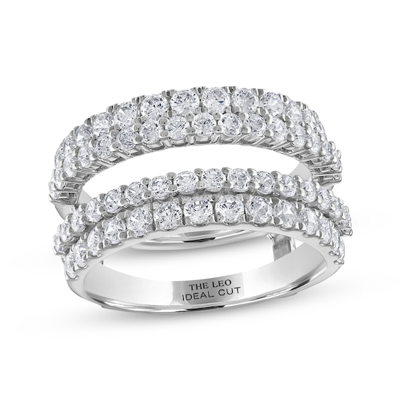 THE LEO Ideal Cut Round-Cut Diamond Enhancer Ring 1-3/4 ct tw 14K White Gold