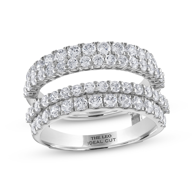 Main Image 1 of THE LEO Ideal Cut Round-Cut Diamond Enhancer Ring 1-3/4 ct tw 14K White Gold