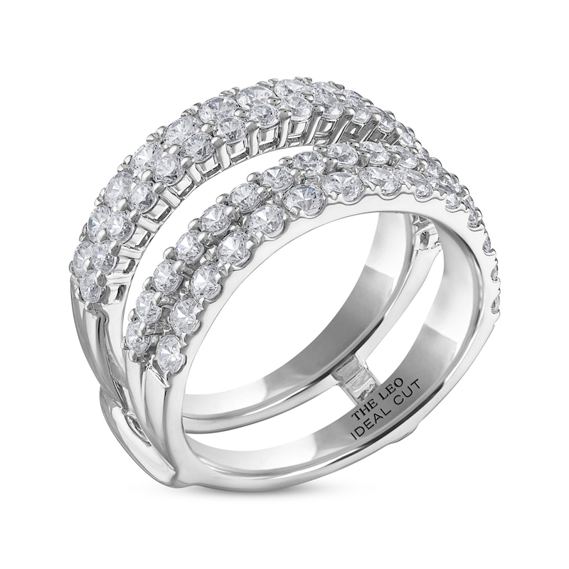 THE LEO Ideal Cut Round-Cut Diamond Enhancer Ring 1-3/4 ct tw 14K White Gold