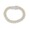Thumbnail Image 1 of Men's Diamond Cuban Curb Chain Bracelet 2 ct tw 10K Yellow Gold 8.5&quot;