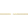 Thumbnail Image 3 of Double-Curb Chain Necklace 4.7mm Semi-Solid 10K Yellow Gold 20&quot;