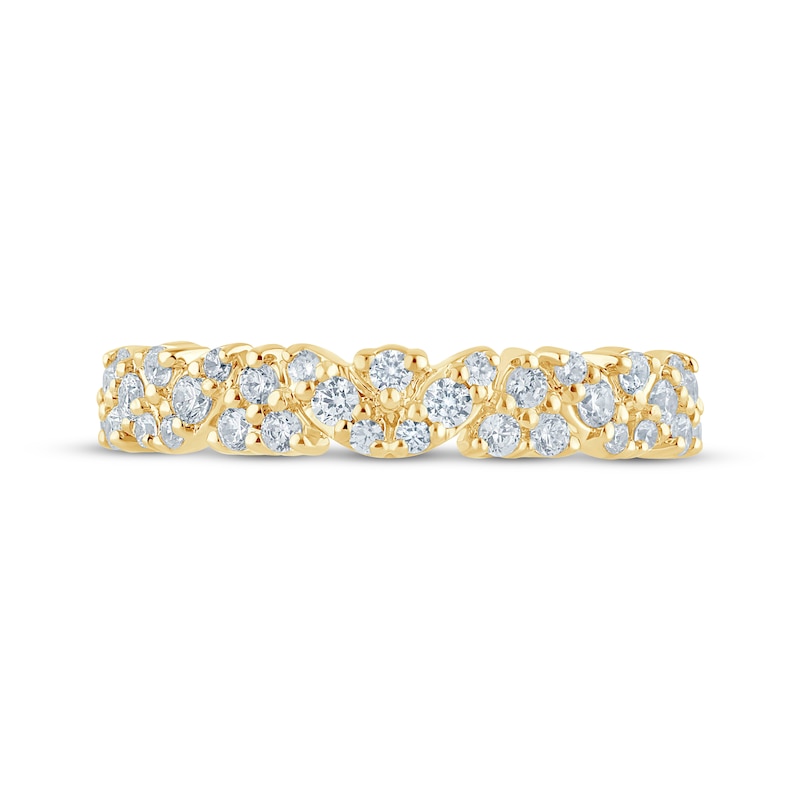 Main Image 4 of Monique Lhuillier Bliss Diamond Anniversary Ring 3/8 ct tw 18K Yellow Gold