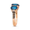 Thumbnail Image 1 of Le Vian Blue Topaz Ring 1/4 ct tw Diamonds 14K Strawberry Gold