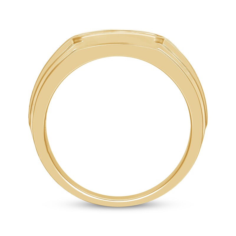 Main Image 3 of Now + Forever Men's Diamond Wedding Ring 1/4 ct tw 10K Yellow Gold