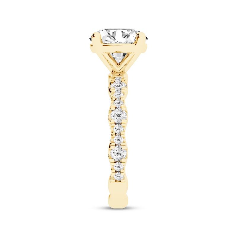 Main Image 3 of Now + Forever Lab-Grown Diamonds Round-Cut Engagement Ring 3-3/4 ct tw 14K Yellow Gold