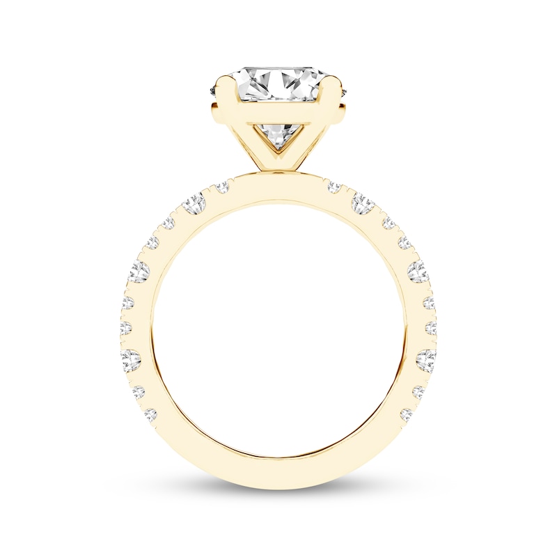 Main Image 4 of Now + Forever Lab-Grown Diamonds Round-Cut Engagement Ring 3-3/4 ct tw 14K Yellow Gold