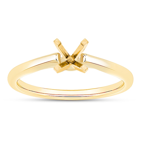 Now + Forever Solitaire Engagement Ring Setting 14K Yellow Gold