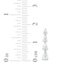 Thumbnail Image 4 of Pear-Shaped Lab-Grown Diamond Graduated Drop Earrings 1 ct tw 10K White Gold