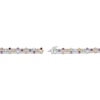 Thumbnail Image 3 of Citrine, Garnet, Amethyst, Peridot, Sky Blue Topaz & White Lab-Created Sapphire Multi-Row Bracelet Sterling Silver 7.25&quot;