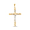 Thumbnail Image 1 of Hollow Twist Crucifix Charm 10K Two-Tone Gold